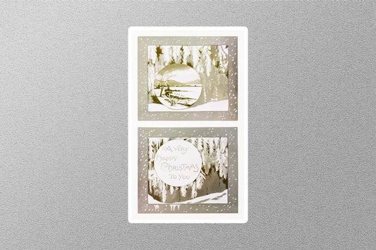 Wholesale Vintage Winter Forest Snow Christmas Sticker