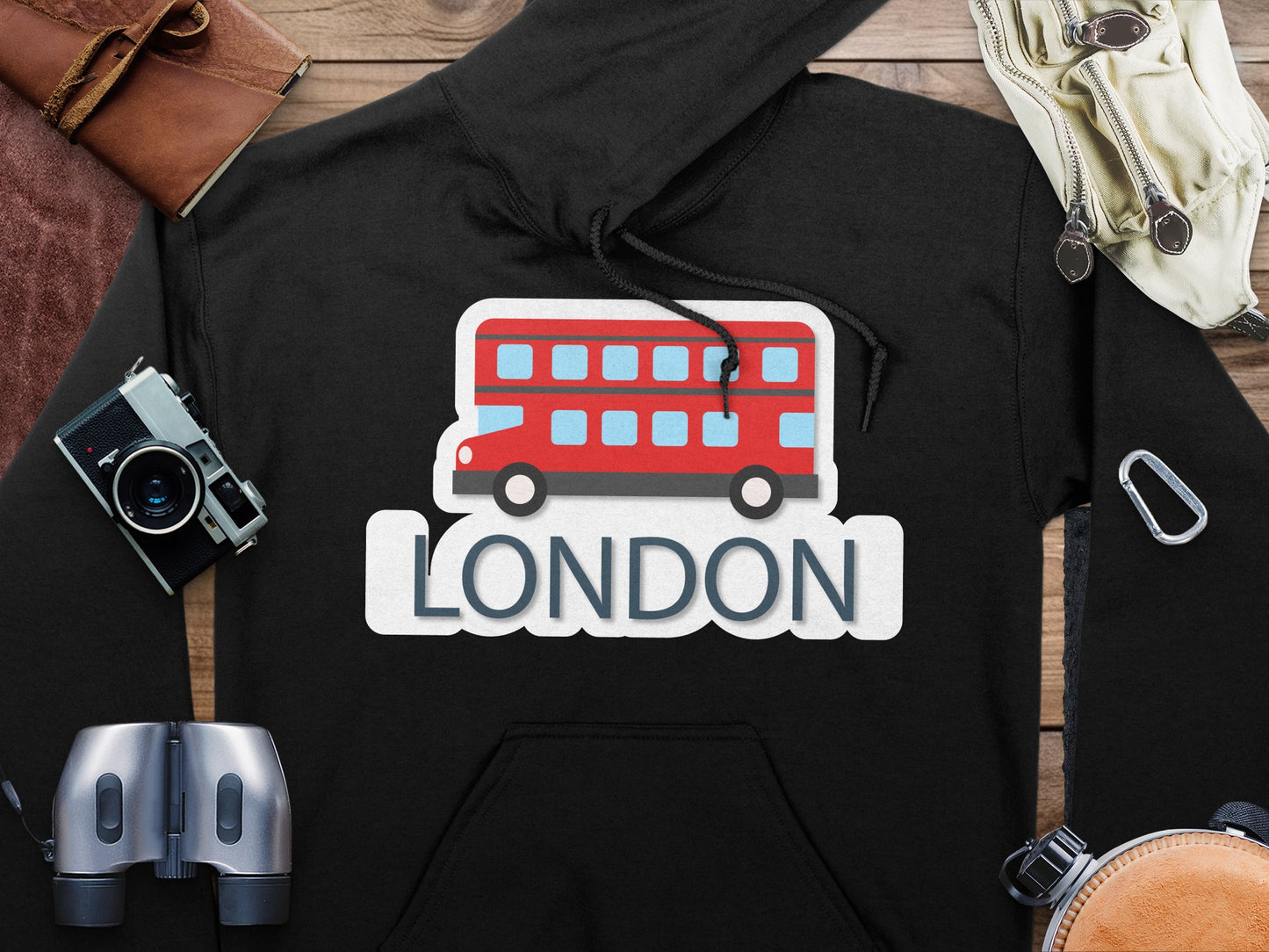 London Bus 3 Travel Hoodie