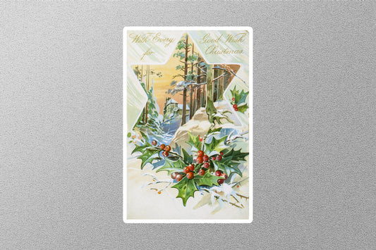 Wholesale Vintage Good Wish Christmas Sticker