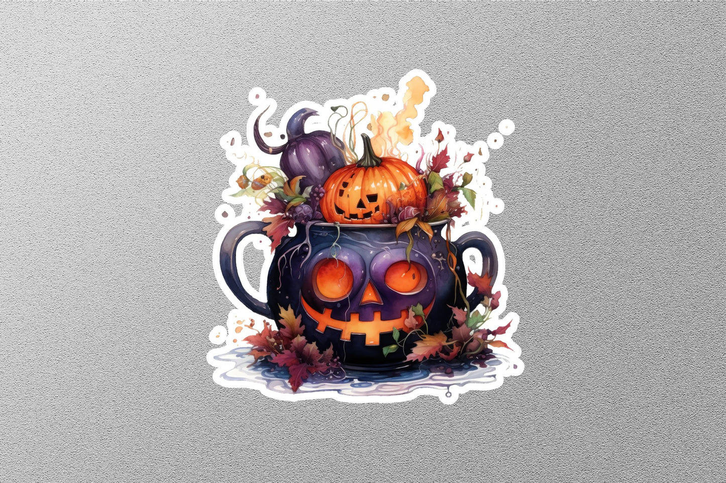 Witch Cooking Pot Fantasy Halloween Sticker