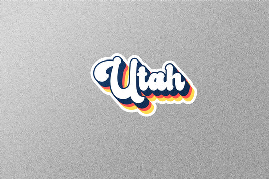 Retro Utah State Sticker