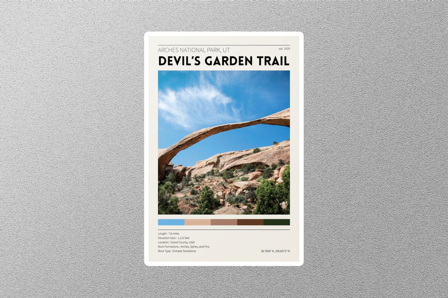 Devil's Garden Trail Travel Sticker