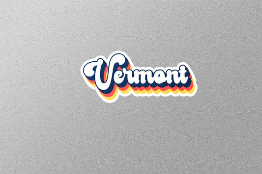 Retro Vermont State Sticker