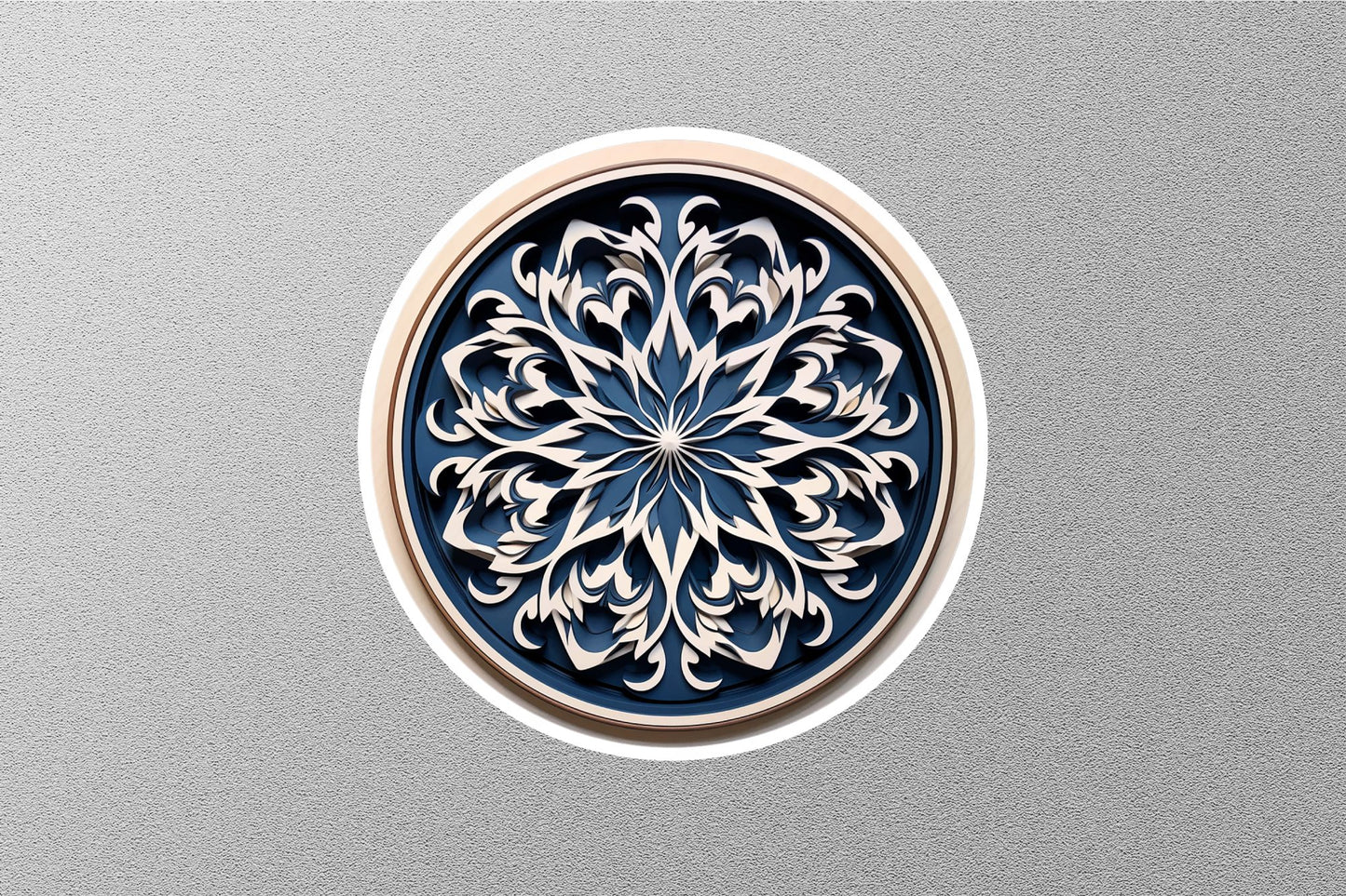 Mandala Stencil Winter Holiday Sticker