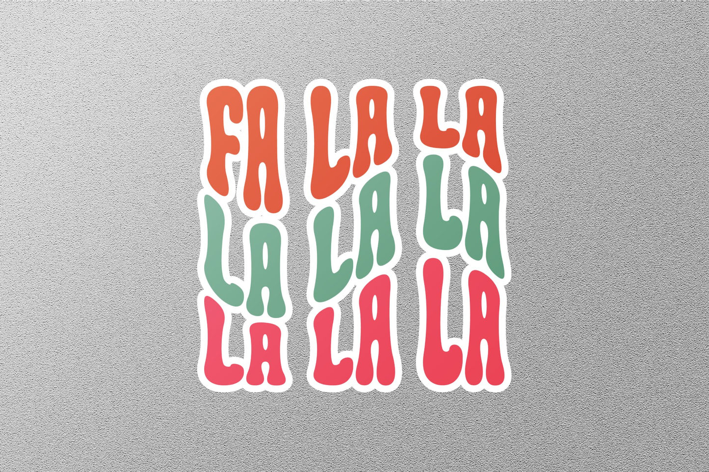 Wholesale Fa La La Christmas Sticker