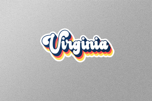 Retro Virginia State Sticker