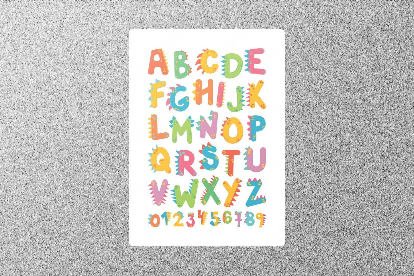 Alphabet and Numbers 0-9 Education Sticker