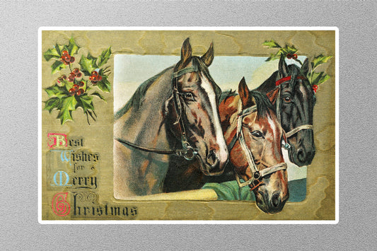 Wholesale Vintage Best Wishes Christmas Sticker