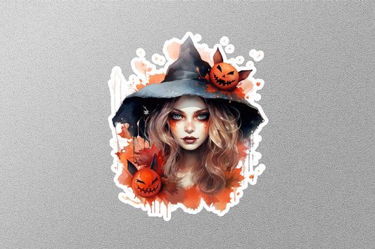 Scary Ghost Pumpkin Halloween Sticker