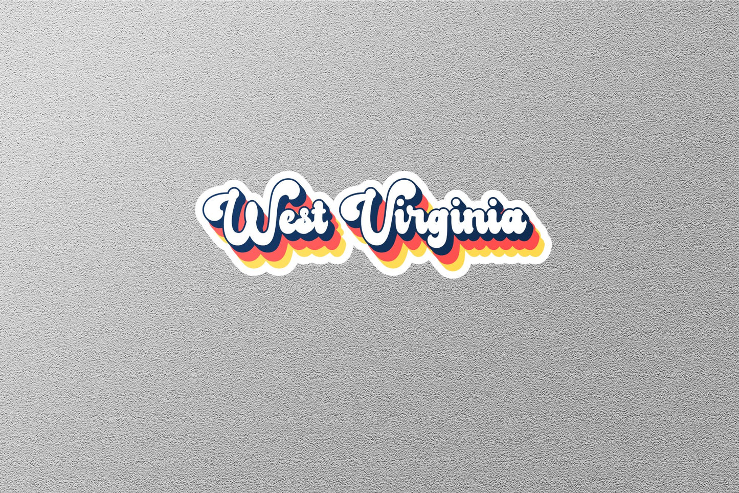 Retro West Virginia State Sticker