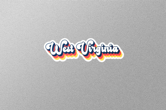 Retro West Virginia State Sticker