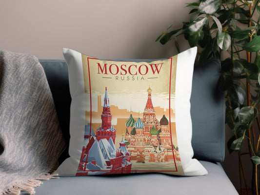 Vintage Moscow Throw Pillow