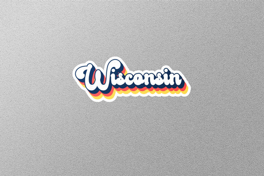 Retro Wisconsin State Sticker