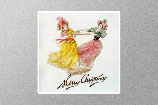 Wholesale Vintage Dancing Girl Christmas Sticker
