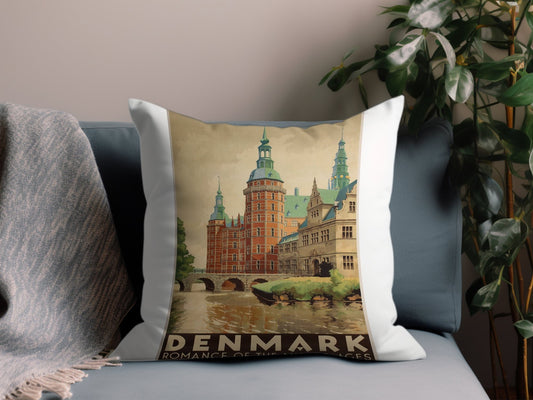 Vintage Denmark Throw Pillow