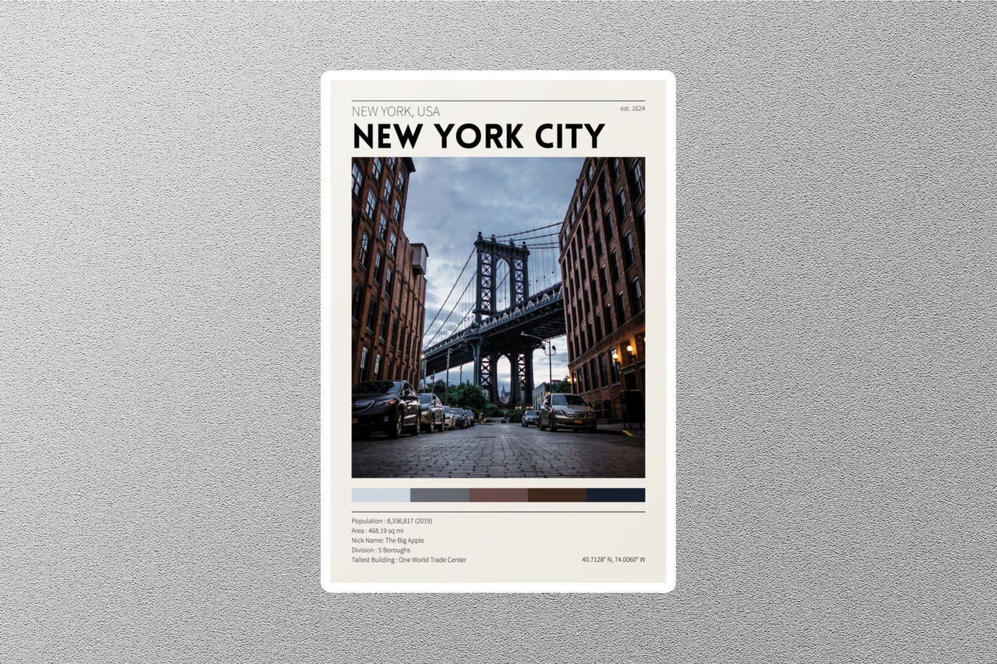 New York City Travel Sticker