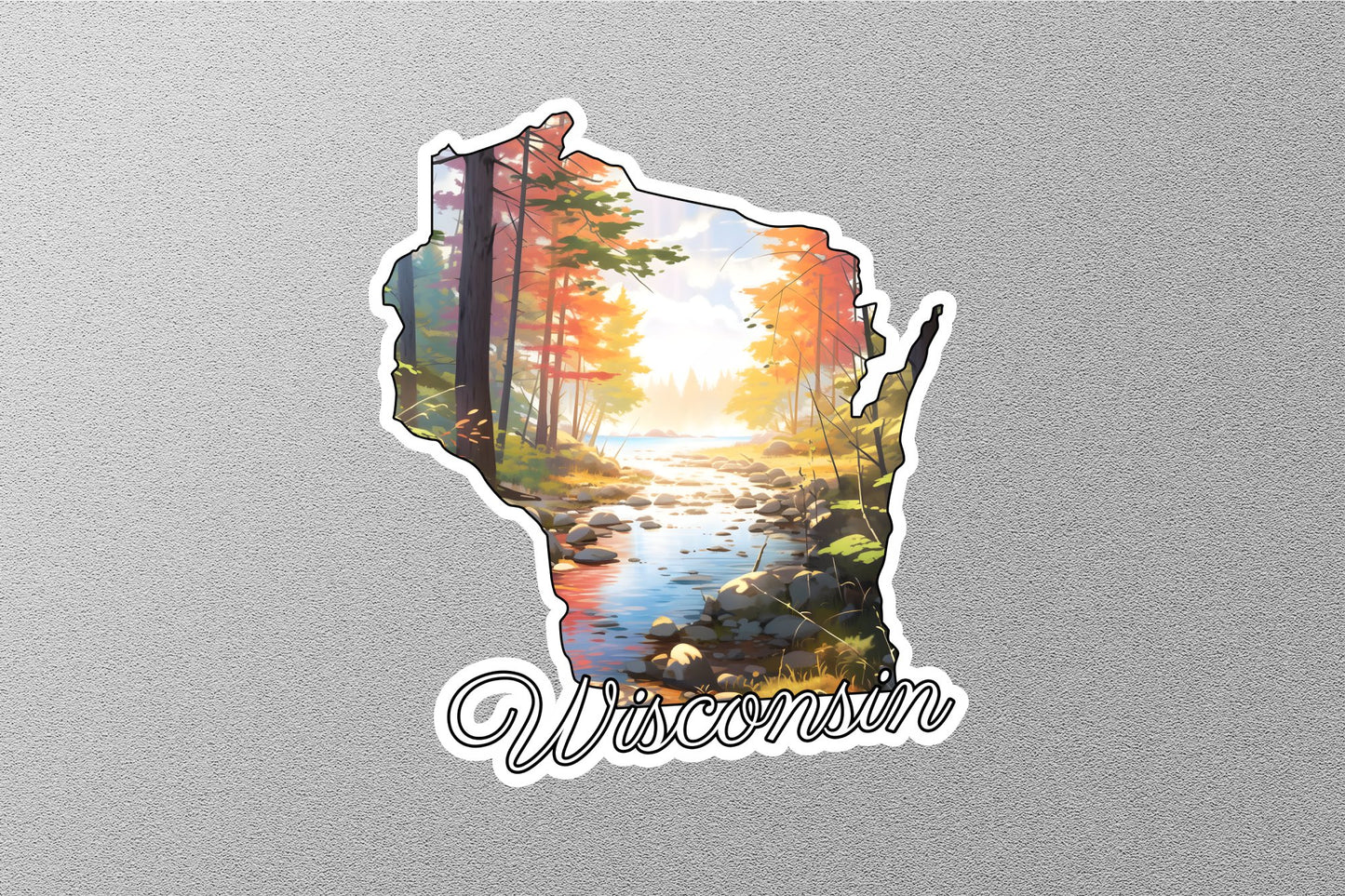 Wisconsin Map State Sticker