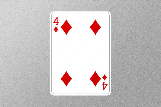 Wholesale 4 of Diamonds Cards Sticker