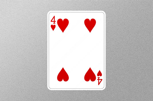 Wholesale 4 of Hearts Cards Sticker