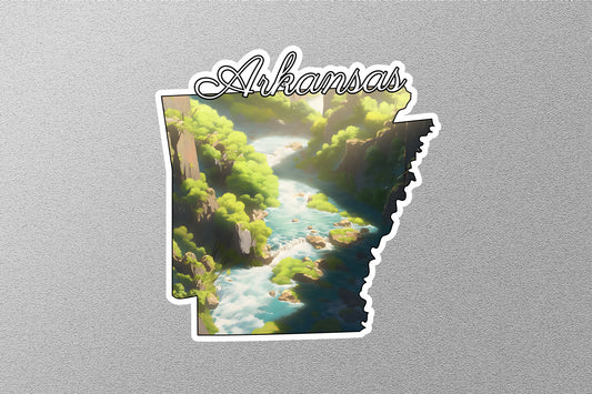 Arkansas Map State Sticker