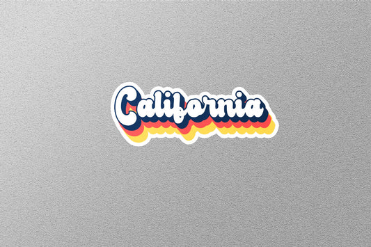 Retro California State Sticker