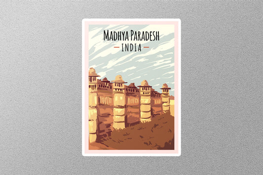 Wholesale Vintage Madhya Paradesh India Travel Stickers
