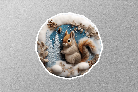 Wholesale Squirrel Winter Holiday Sticker