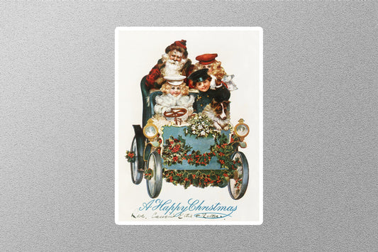 Vintage A Happy Christmas Sticker