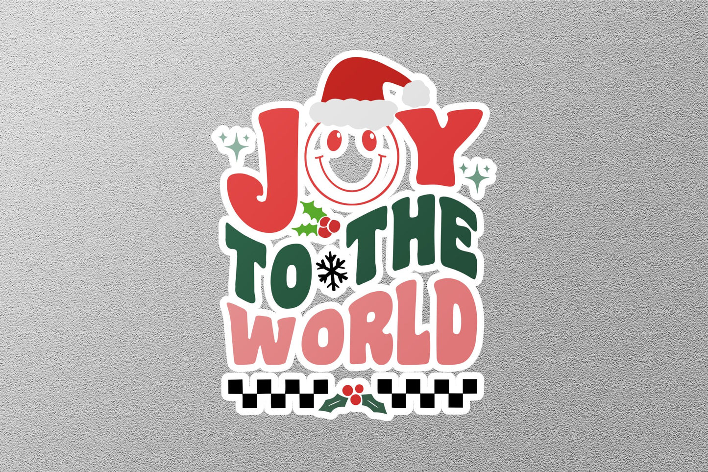 Joy to The World Christmas Sticker