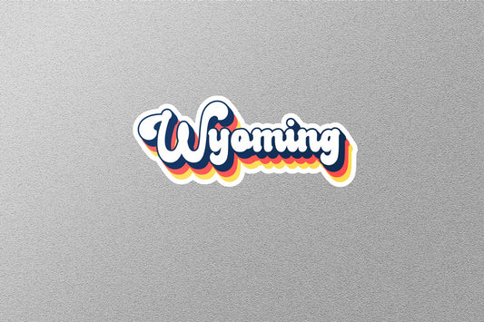 Retro Wyoming State Sticker