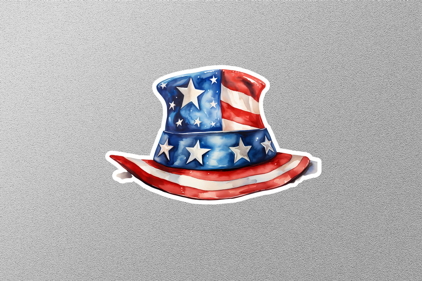 American Flag on Hat Sticker