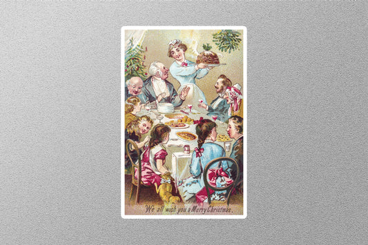 Wholesale Vintage Family Dinner Christmas Sticker