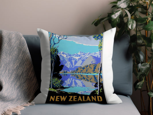 Vintage New Zealand Throw Pillow
