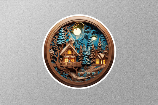 Winter Christmas Houses Winter Holiday Sticker