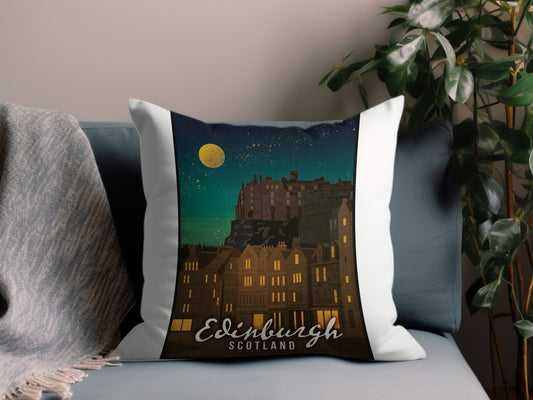 Vintage Edinburgh Throw Pillow