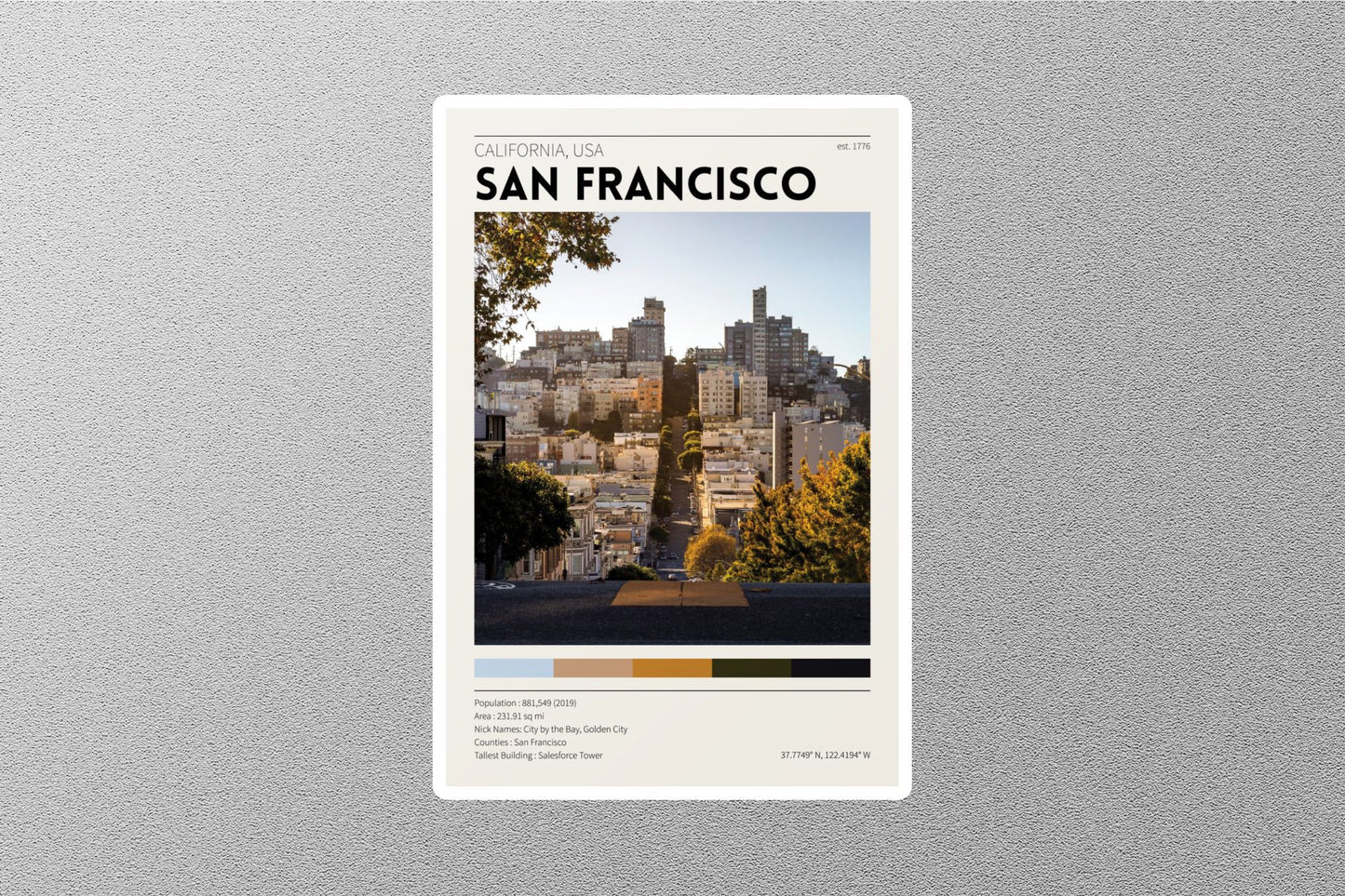 San Francisco USA Travel Sticker