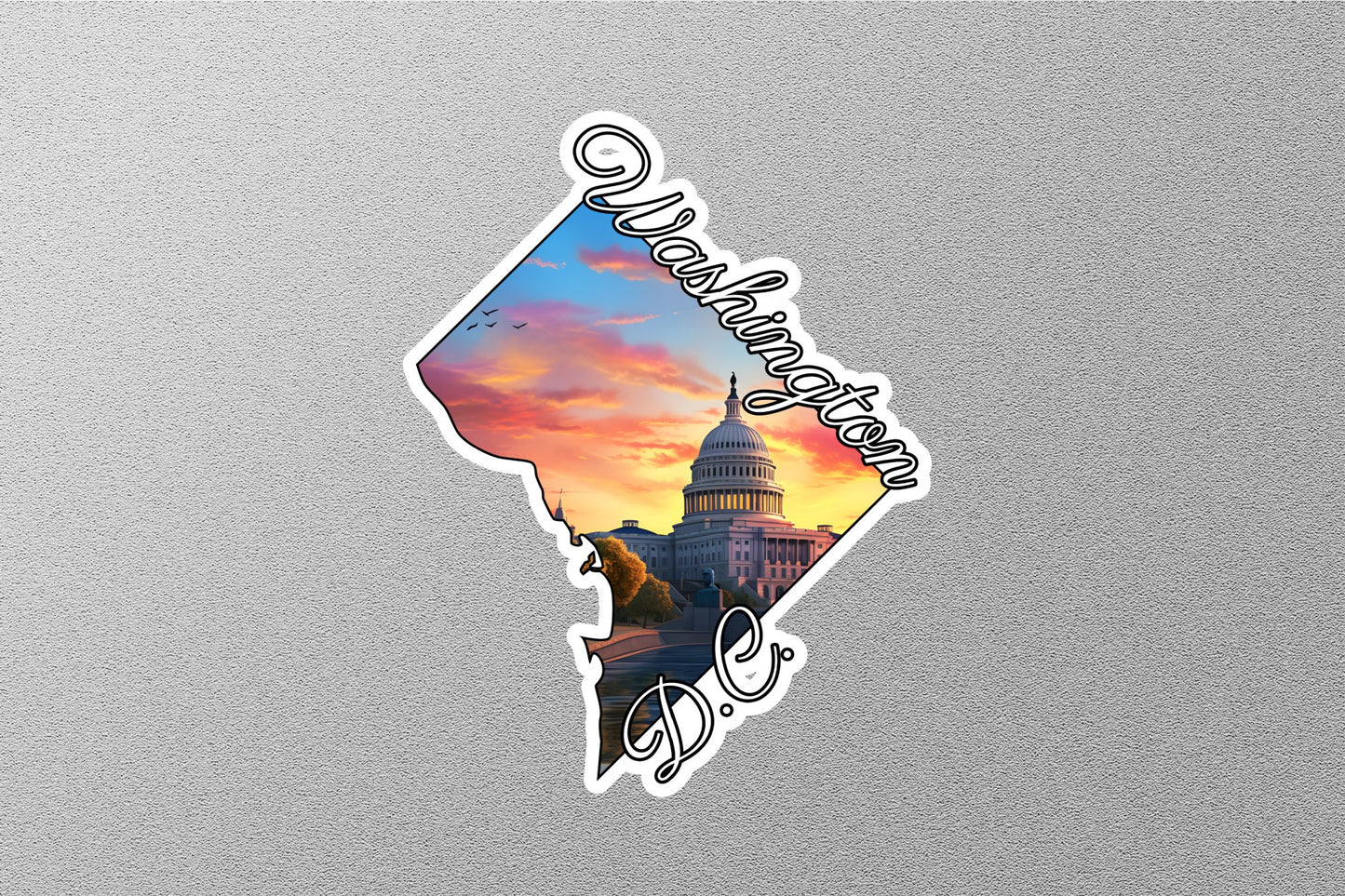 Washington DC Map State Sticker