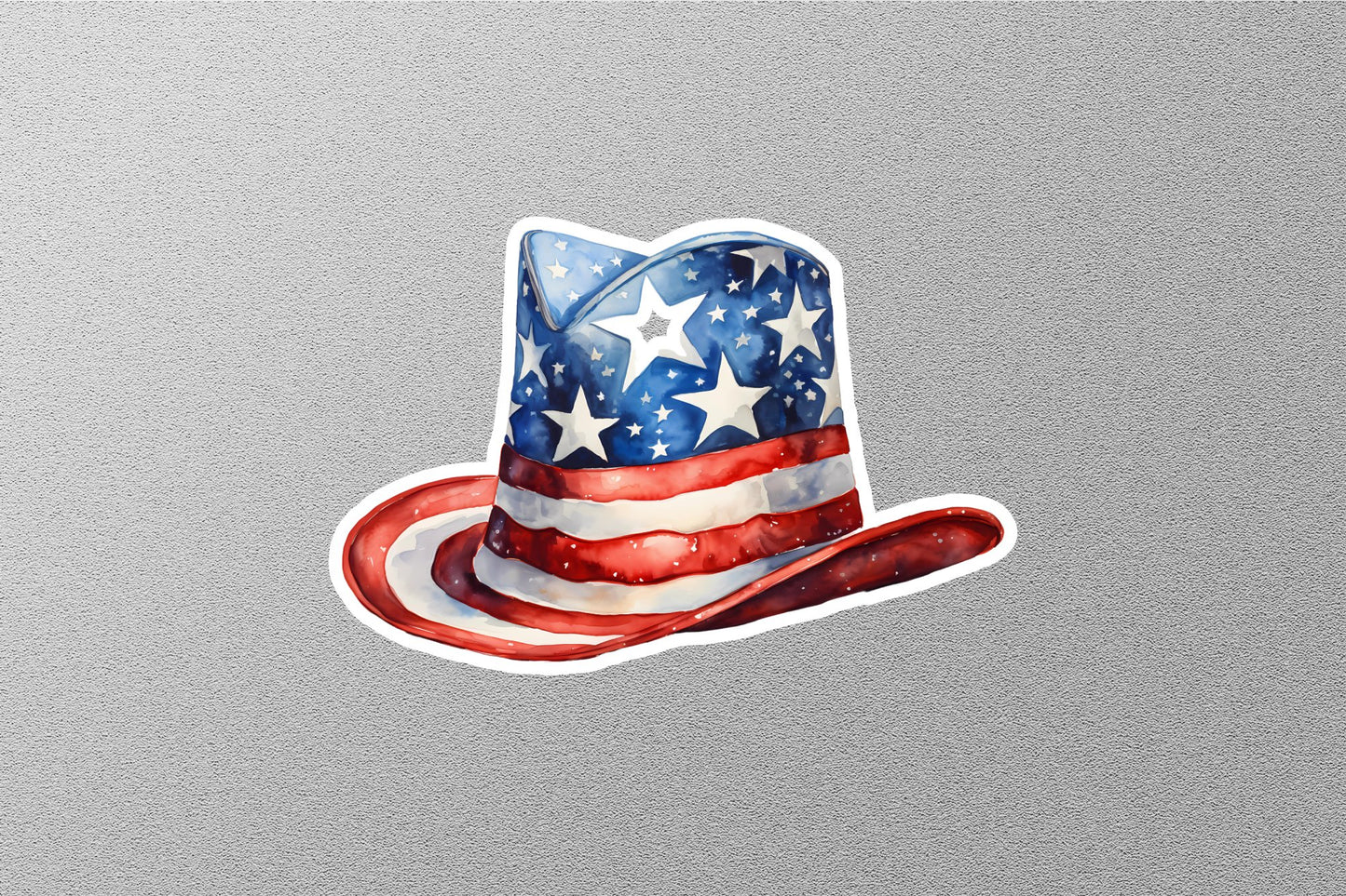 American Flag on Hat Sticker