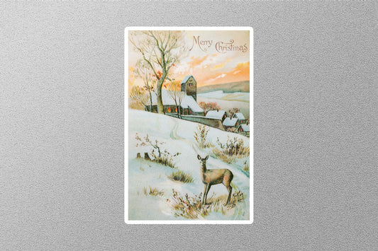 Wholesale Vintage Depicting Winter Christmas Sticker