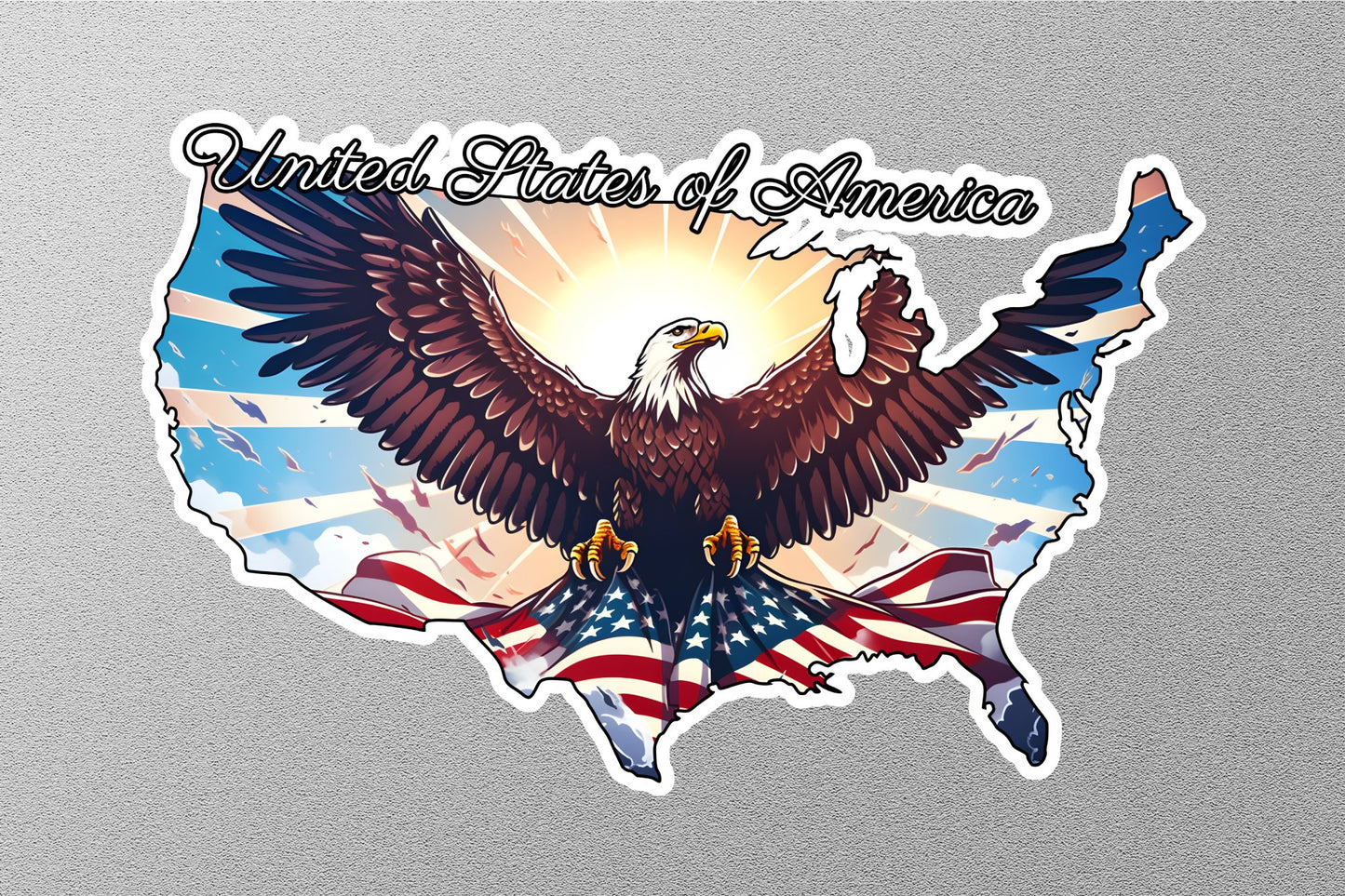 USA Map State Sticker