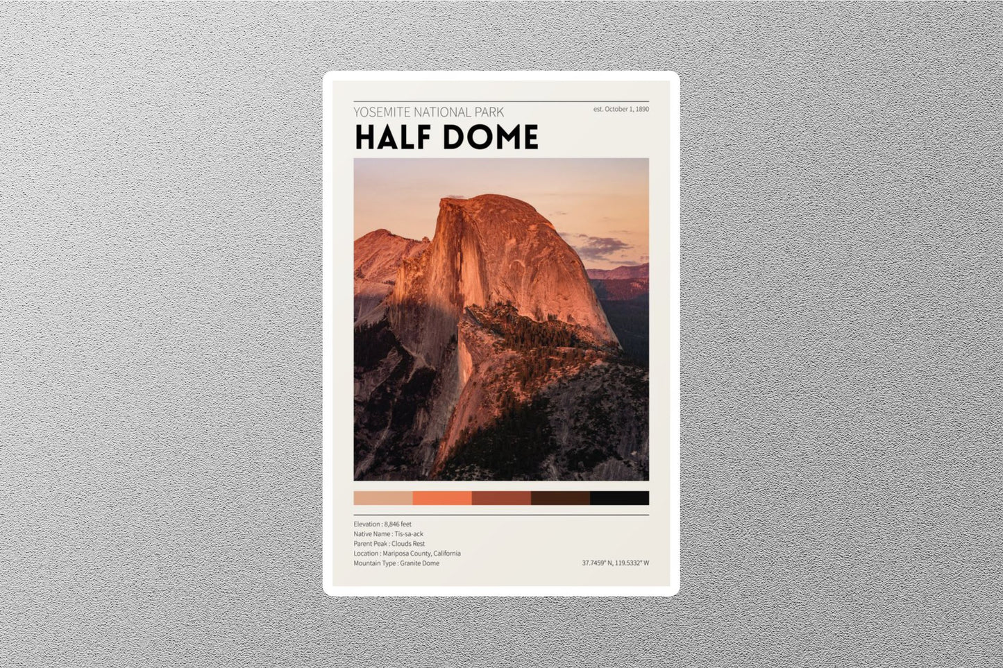 Half Dome Travel Sticker