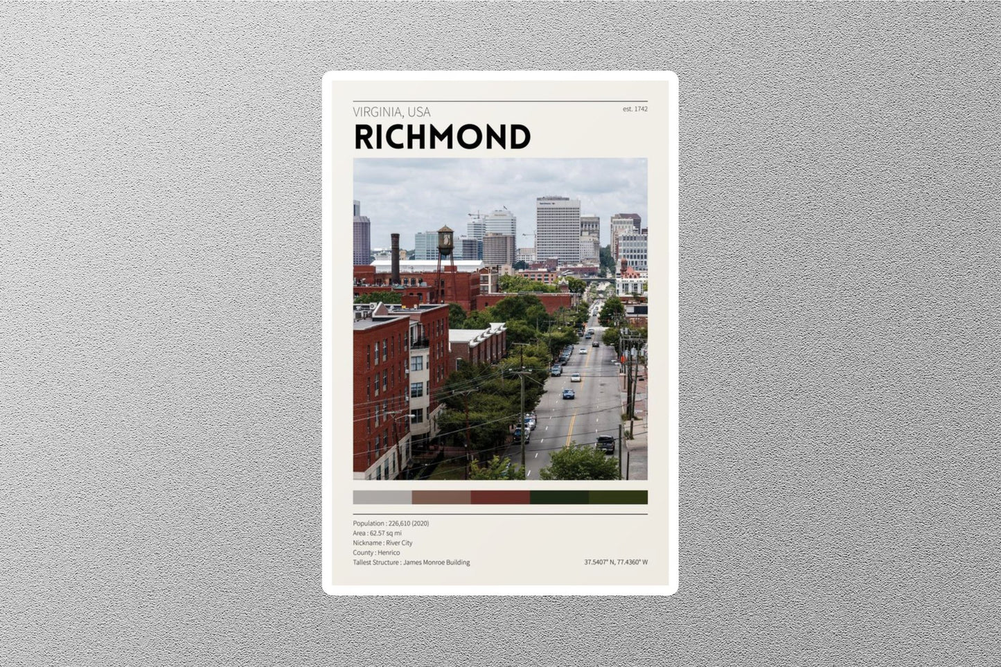 Richmond USA Travel Sticker