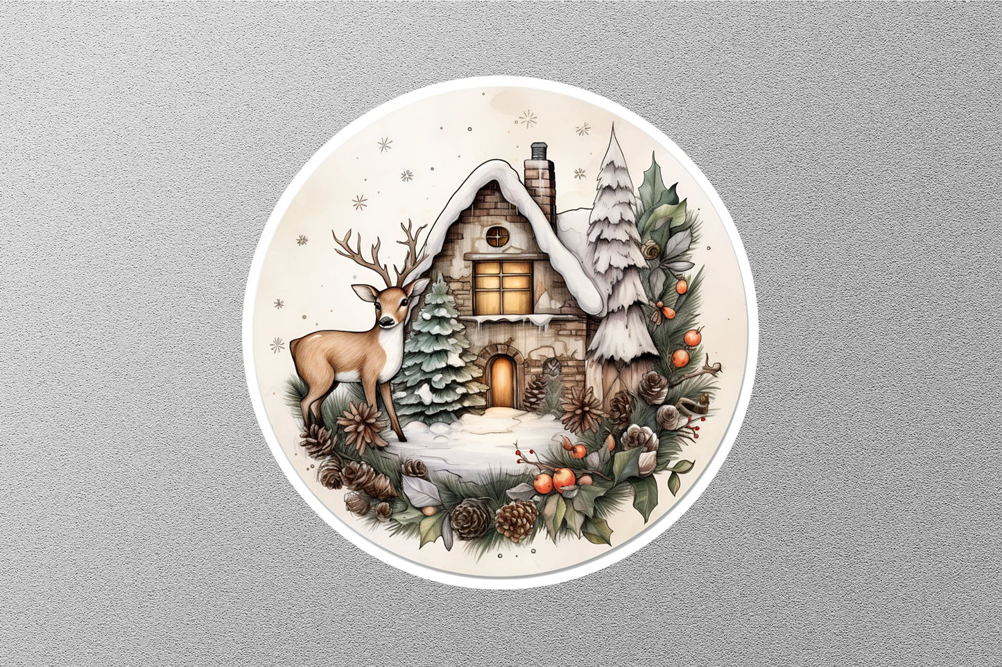 Wholesale Leaves Round Rug  Christmas Sticker