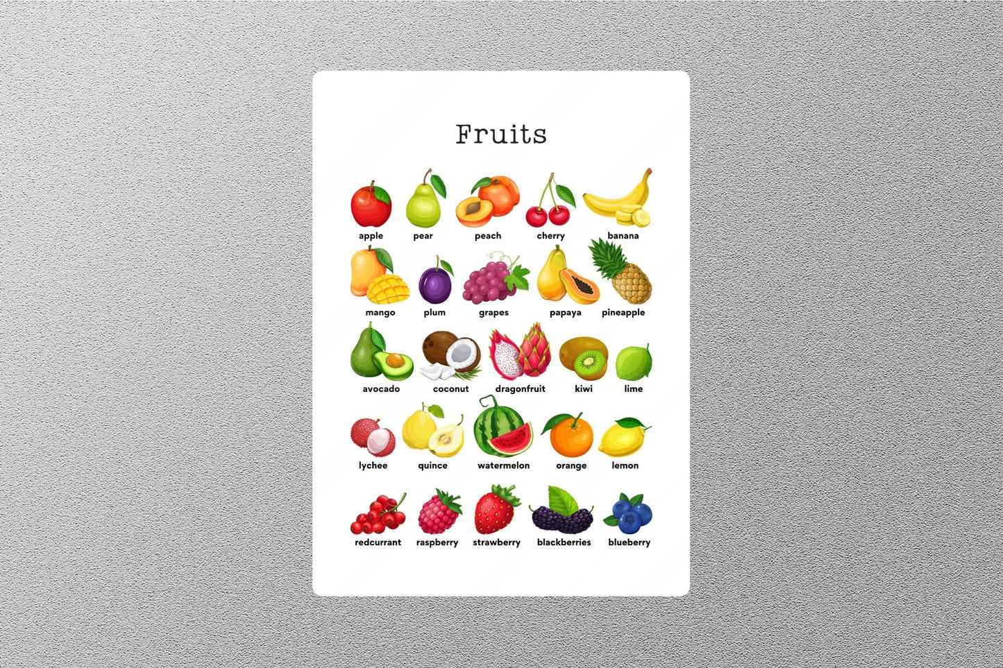Fruits Education Sticker