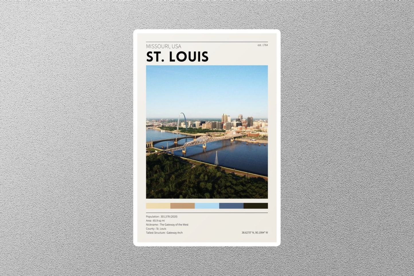 ST. Louis USA Travel Sticker