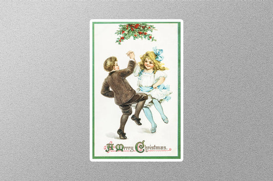 Wholesale Vintage Children Dancing Christmas Sticker