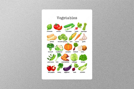 Vegetables (American) Education Sticker