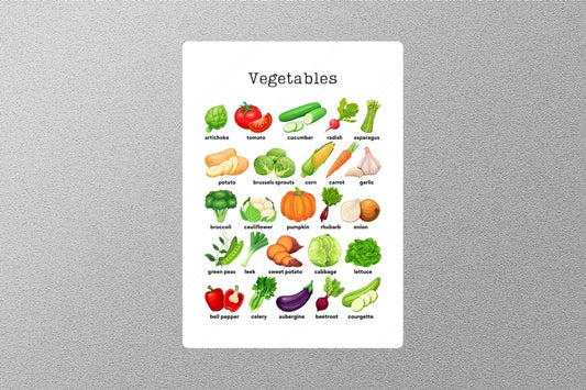 Vegetables (British) Education Sticker