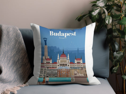 Vintage Budapest Throw Pillow