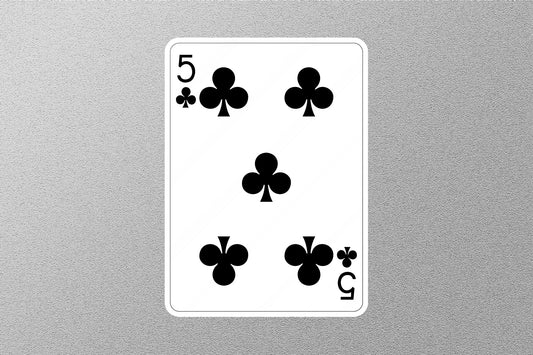 Wholesale 5 Of Clubs Cards Sticker
